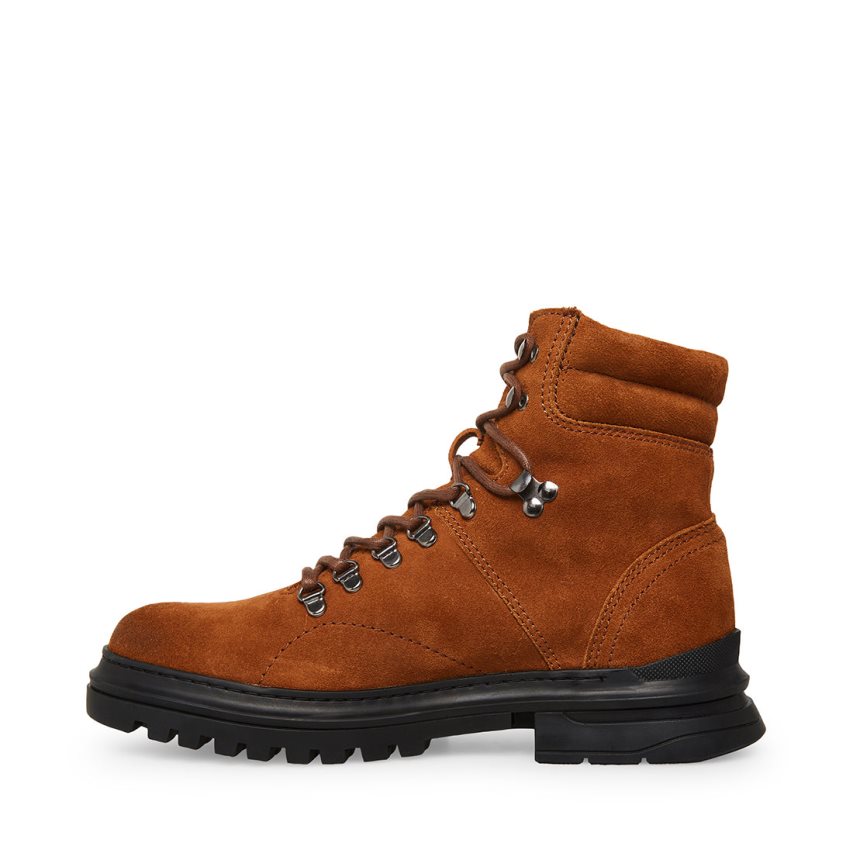 Botines Steve Madden Monty Gamuza Hombre Marrones | ES FB012S